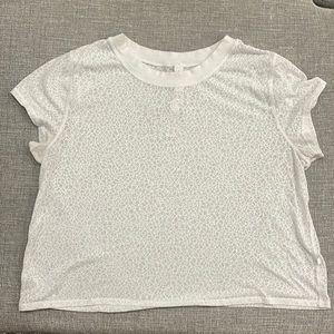 lululemon cropped semi-sheer white tee